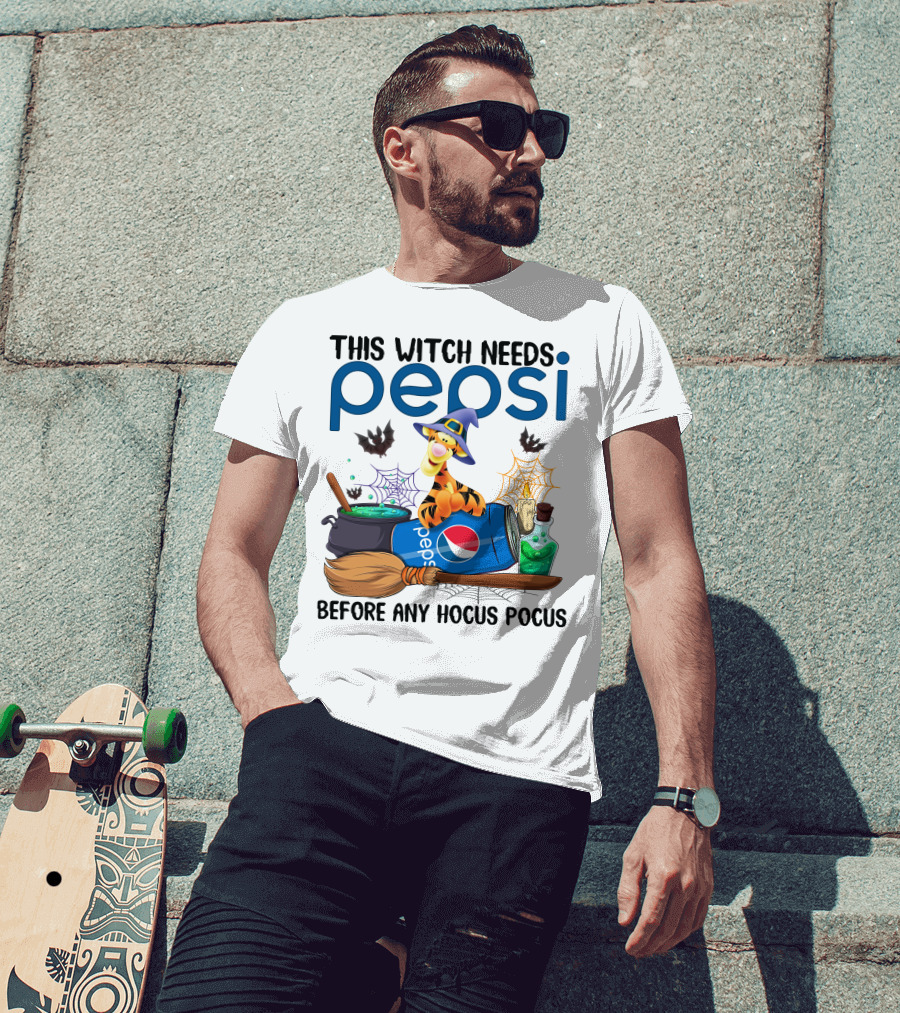 This Witch Needs Pepsi Before Any Hocus Pocus Tigger T-Shirt
