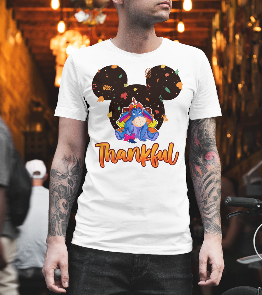 Eeyore Thankful Fall Mickey Ears T-Shirt