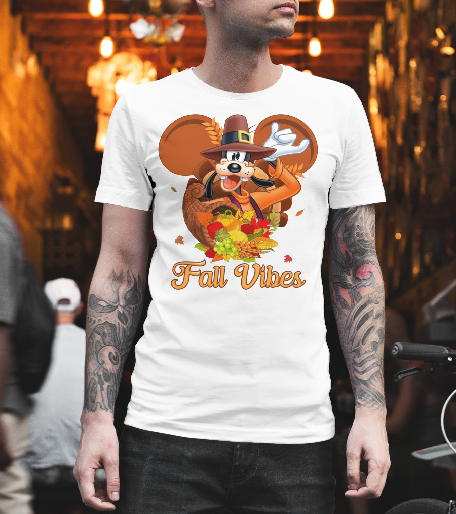 Goofy Fall Vibes Thanksgiving Cornucopia T-Shirt
