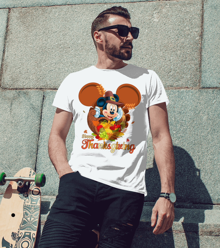 Mickey Happy Thanksgiving Cornucopia Celebration T-Shirt