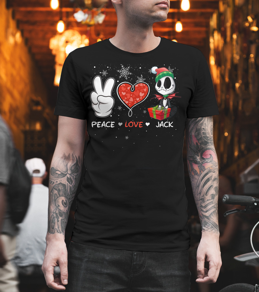 Peace Love Jack Christmas Gift T-Shirt