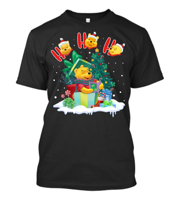 Ho Ho Ho Winnie The Pooh Christmas Presents And Tree T-Shirt
