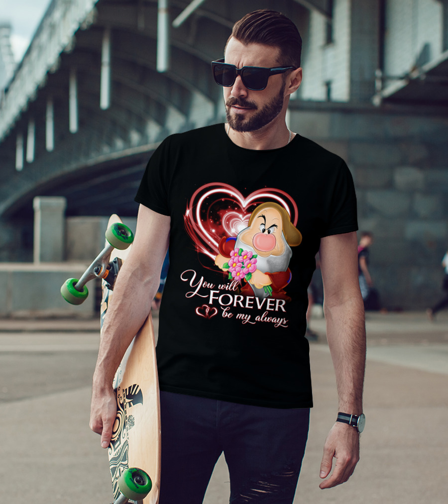 Grumpy You Will Forever Be My Always Heart And Flowers T-Shirt