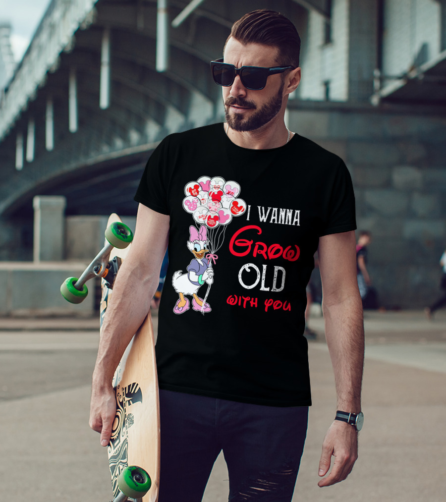 I Wanna Grow Old With You Daisy Balloons T-Shirt