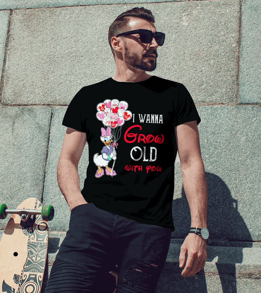 I Wanna Grow Old With You Daisy Balloons T-Shirt