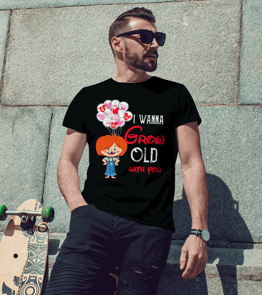 I Wanna Grow Old With You Balloons Xo Character T-Shirt