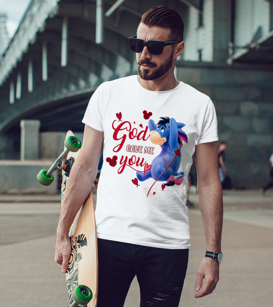 God Gave Me You Eeyore Mickey Hearts T-Shirt