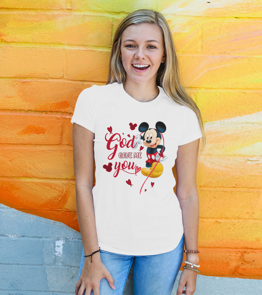 God Gave Me You Mickey Mouse Hearts T-Shirt
