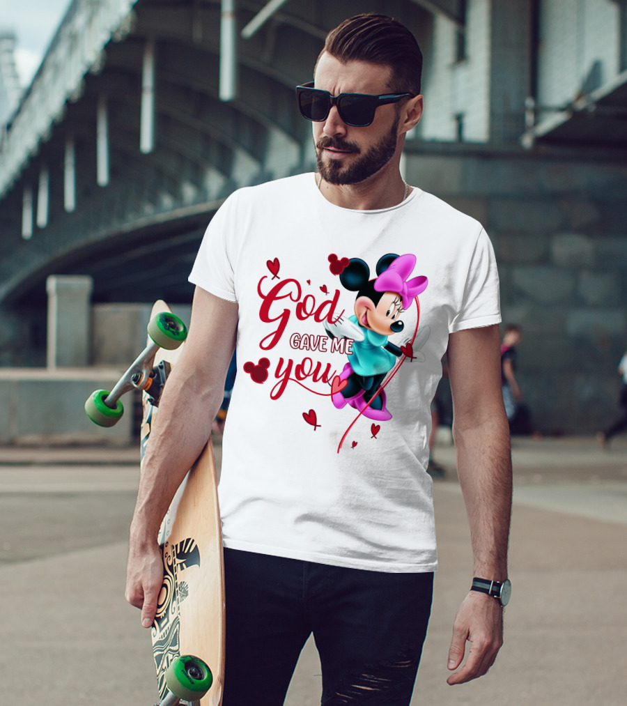 Minnie God Gave Me You Hearts And Bows T-Shirt