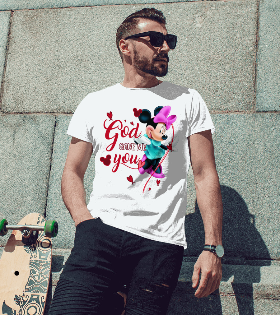 Minnie God Gave Me You Hearts And Bows T-Shirt
