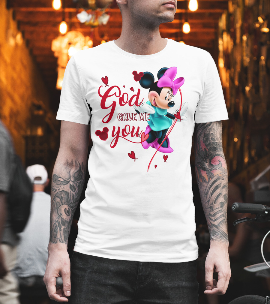 Minnie God Gave Me You Hearts And Bows T-Shirt