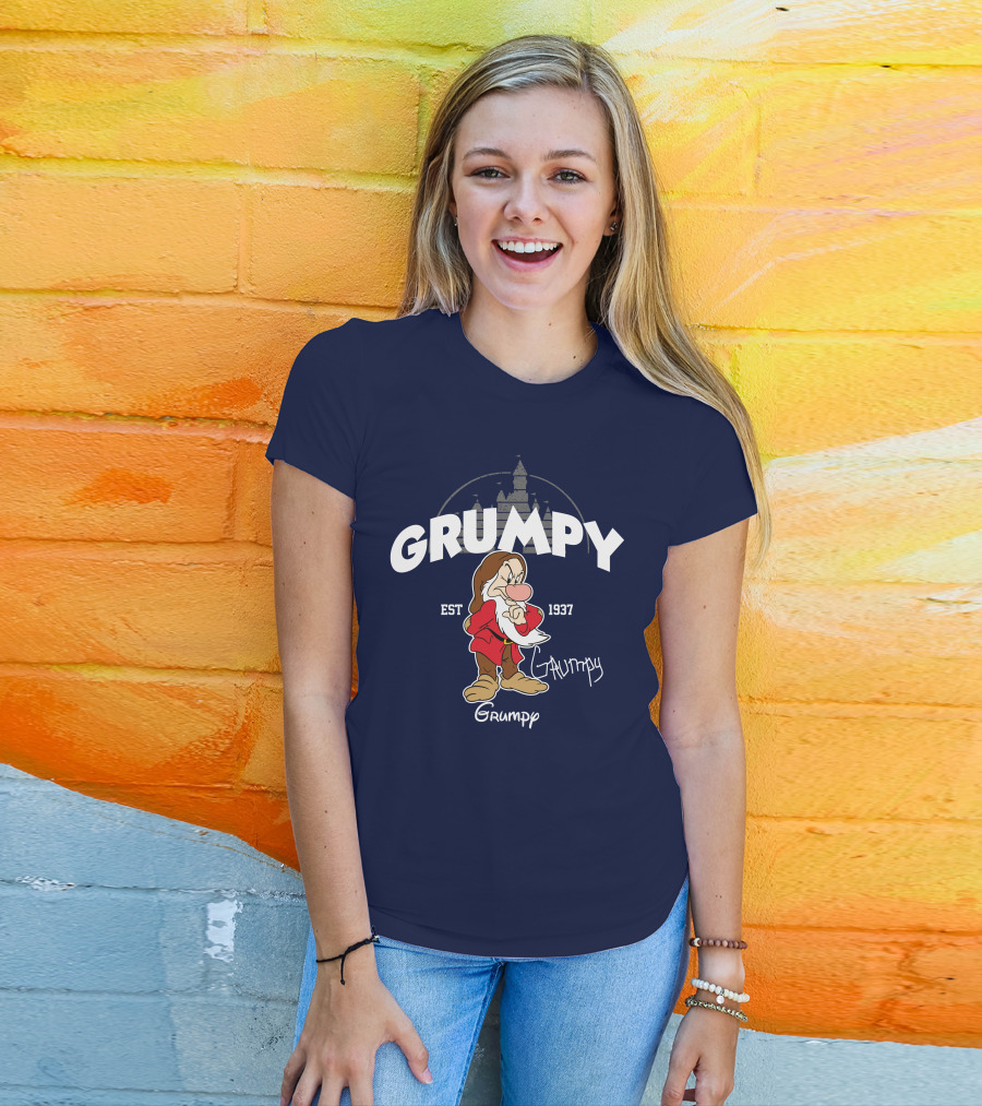 Grumpy Est 1937 Disney Castle Dwarf Snow White T-Shirt