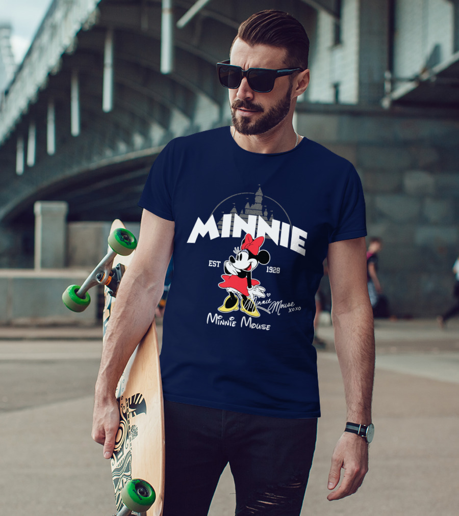 Minnie Mouse Est 1928 Mickey Disney Castle T-Shirt