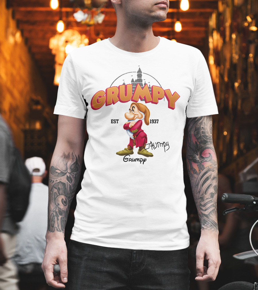 Grumpy Est 1937 Seven Dwarfs Character Disney T-Shirt