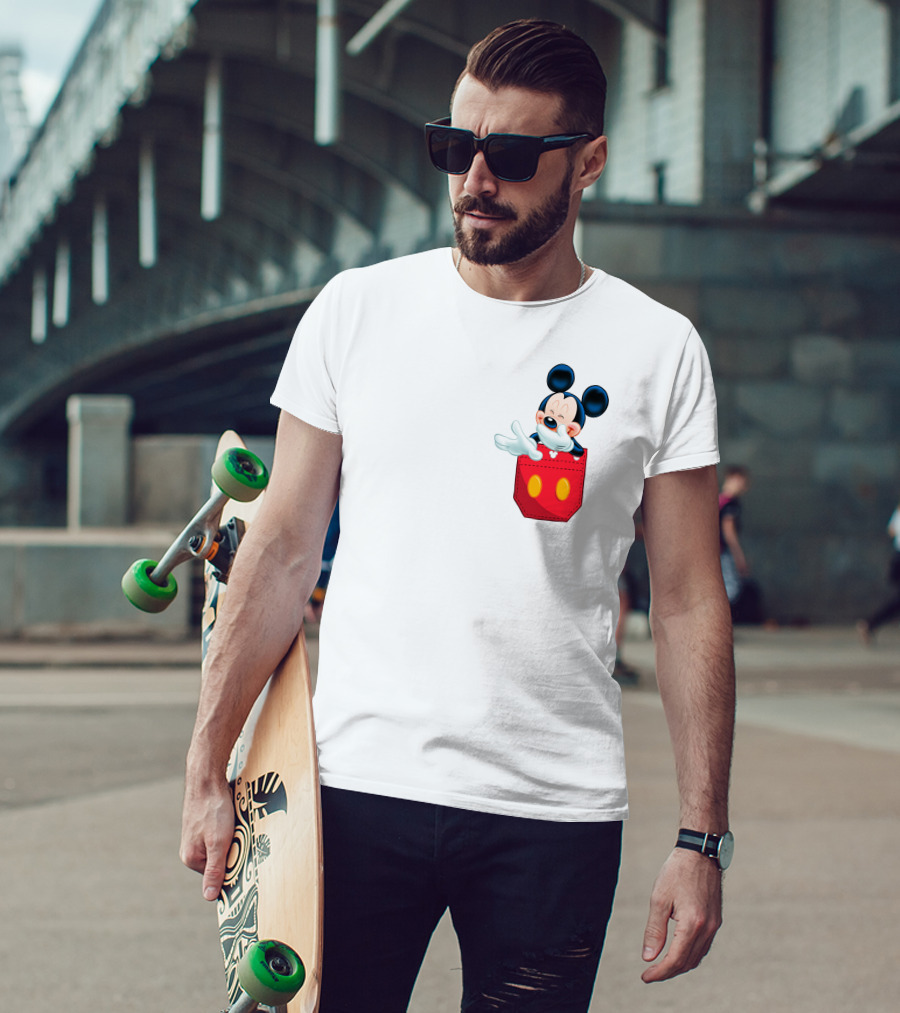 Mickey Mouse Red Pocket T-Shirt