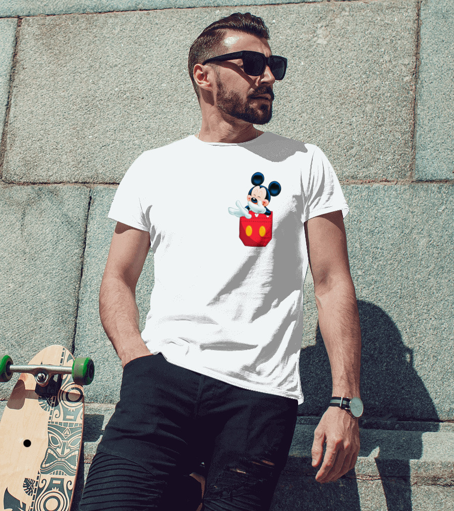 Mickey Mouse Red Pocket T-Shirt