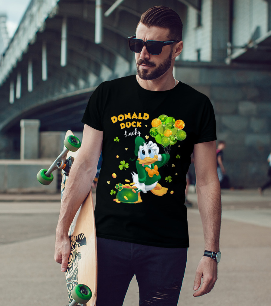 Donald Duck Lucky St. Patrick's Day Balloons T-Shirt