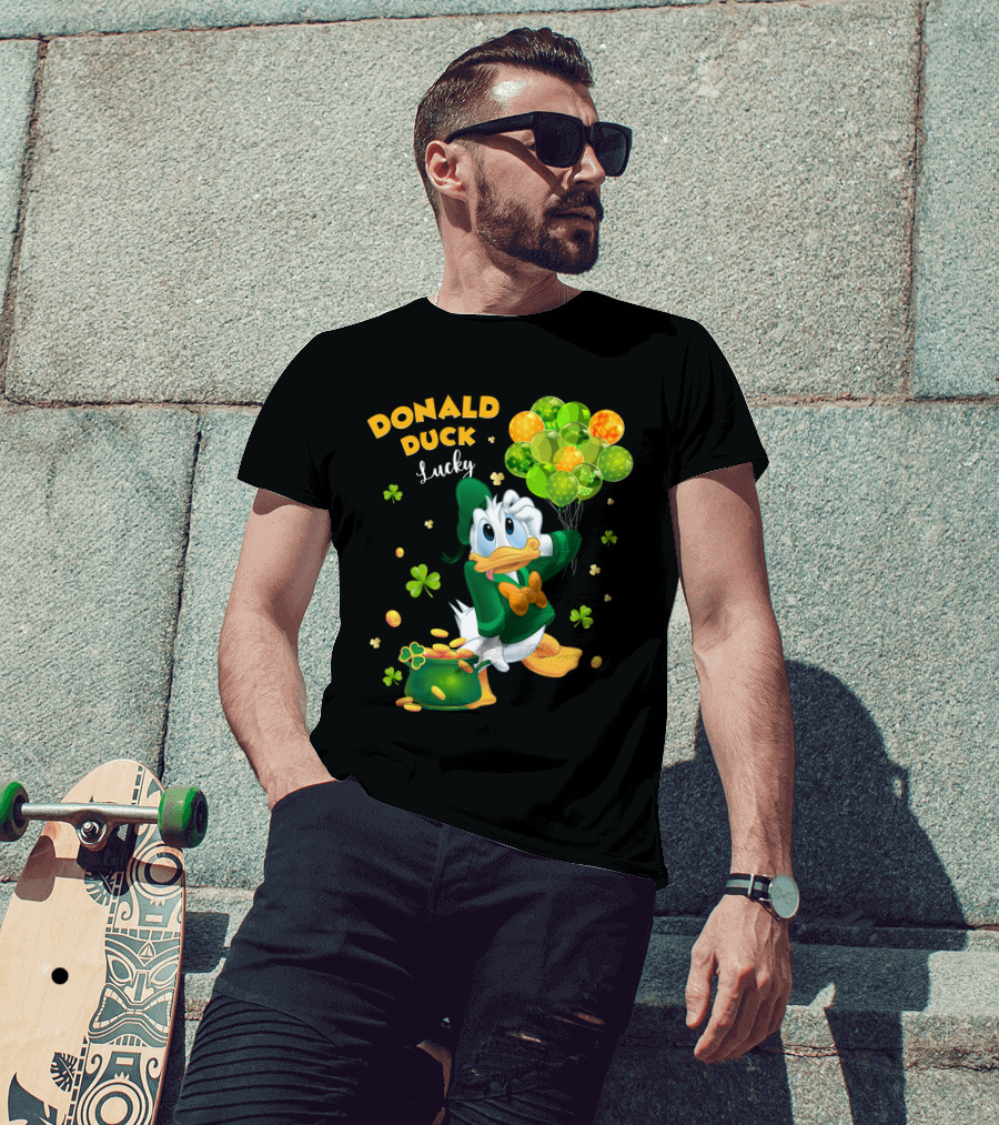 Donald Duck Lucky St. Patrick's Day Balloons T-Shirt