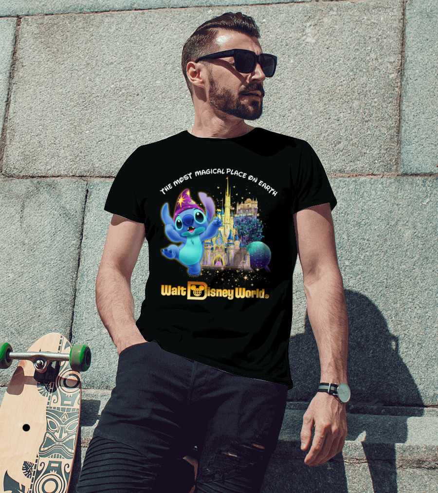 The Most Magical Place On Earth Walt Disney World Stitch T-Shirt