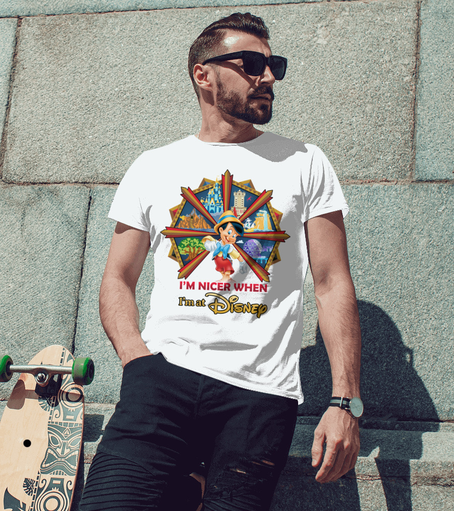 I'm Nicer When I'm At Disney Pinocchio T-Shirt