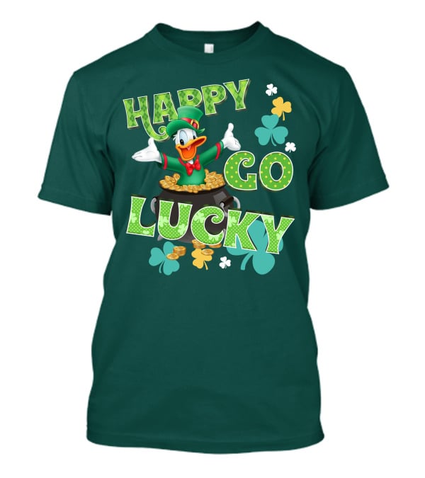 Happy Go Lucky Donald Duck St. Patrick's Day T-Shirt