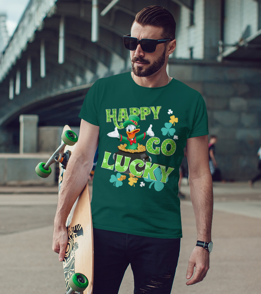 Happy Go Lucky Donald Duck St. Patrick's Day T-Shirt