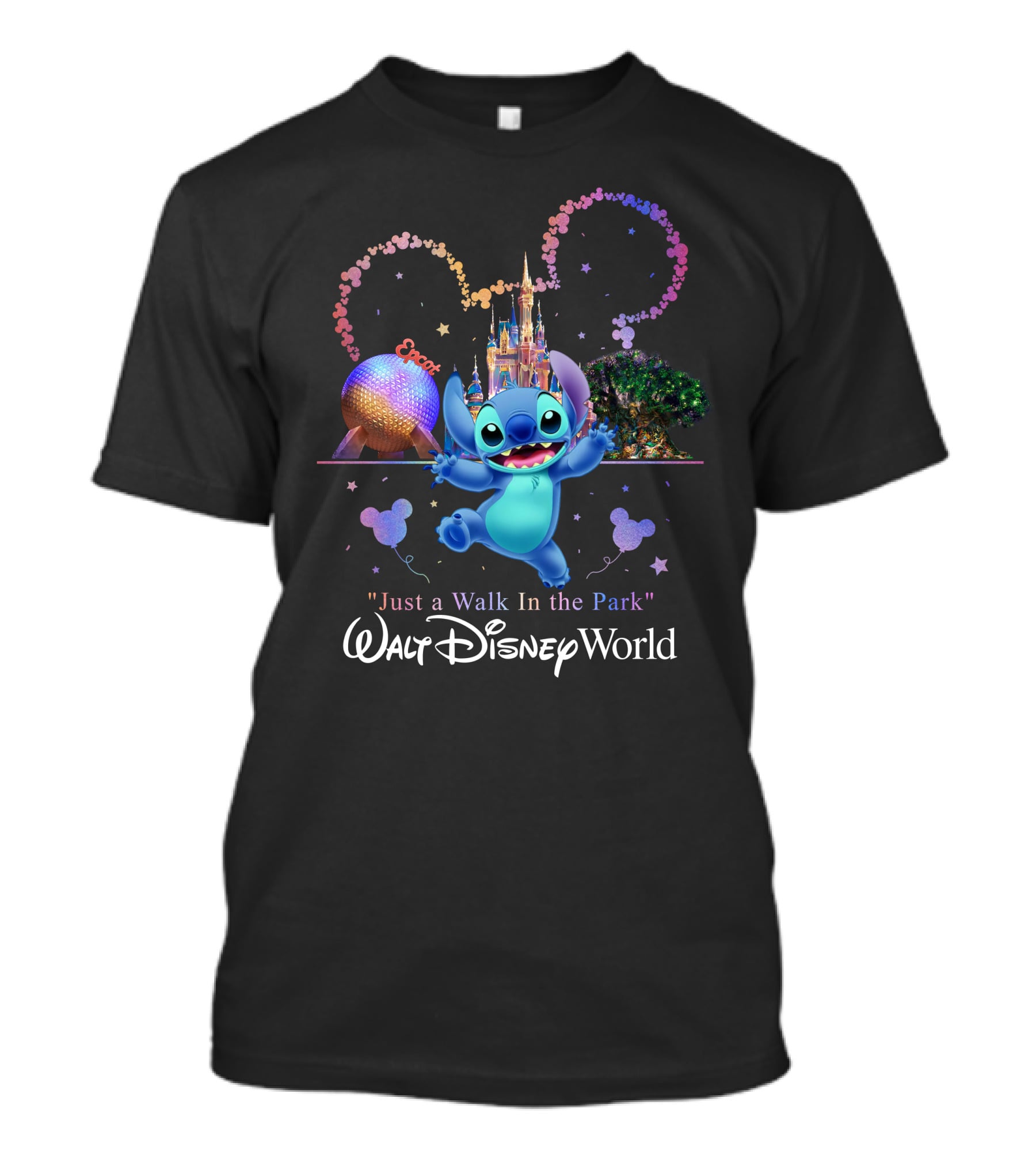 Stitch Just A Walk In The Park Epcot Walt Disney World T-Shirt