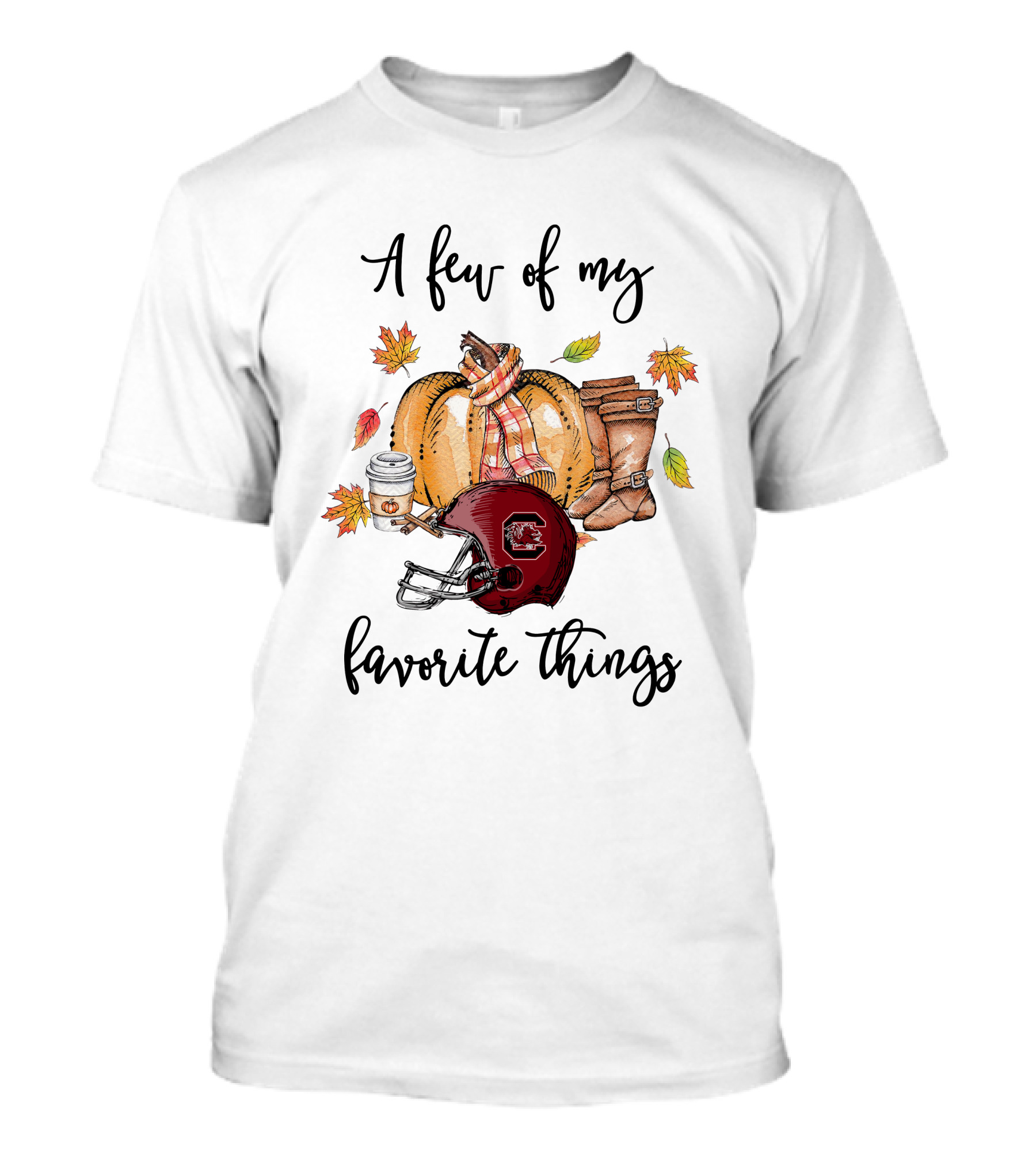 South Carolina Gamecocks A Few Of My Favorite Things Autumn Football T-Shirt