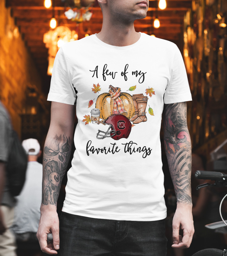 South Carolina Gamecocks A Few of My Favorite Things Autumn Football T-Shirt