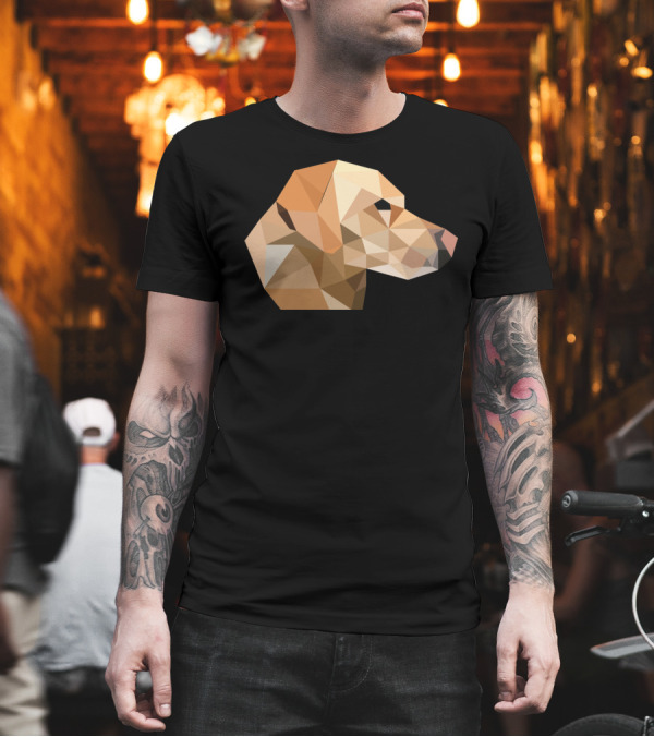 Geometric Low-Poly Dog Profile T-Shirt Geometric Low-Poly Dog Profile T-Shirt