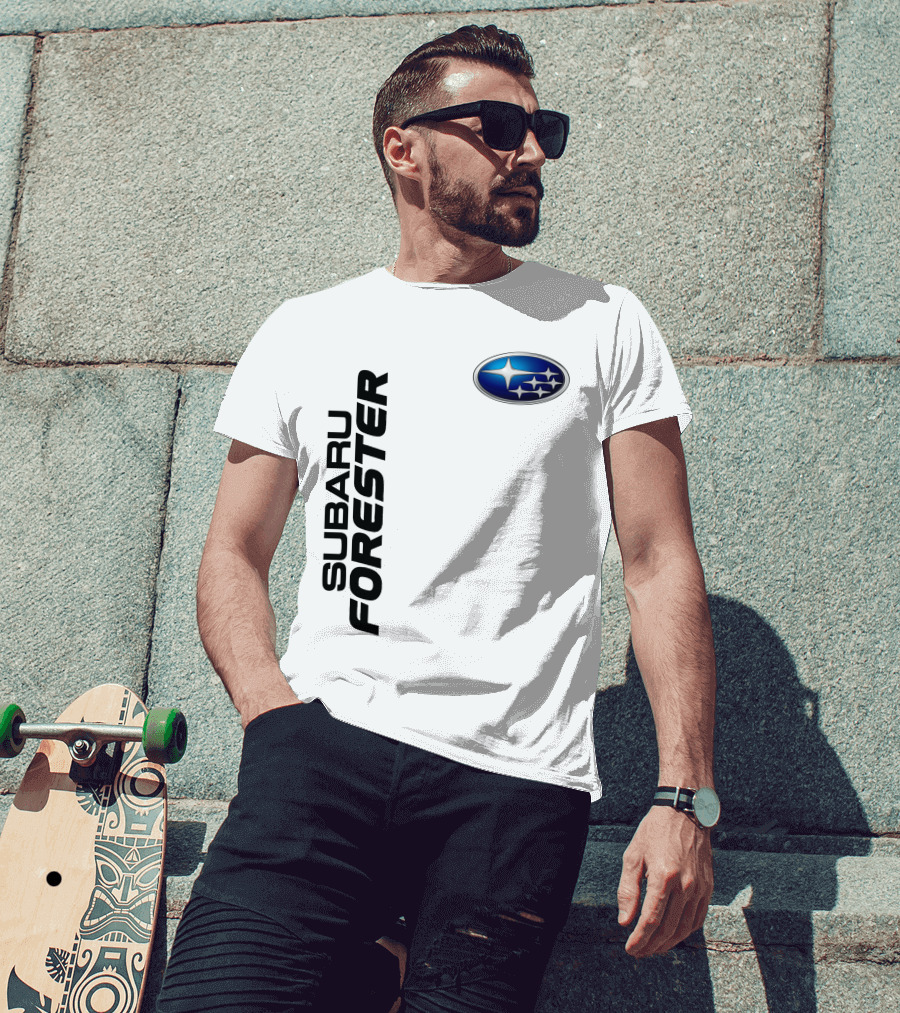 SUBARU FORESTER Logo Oval Badge T-Shirt
