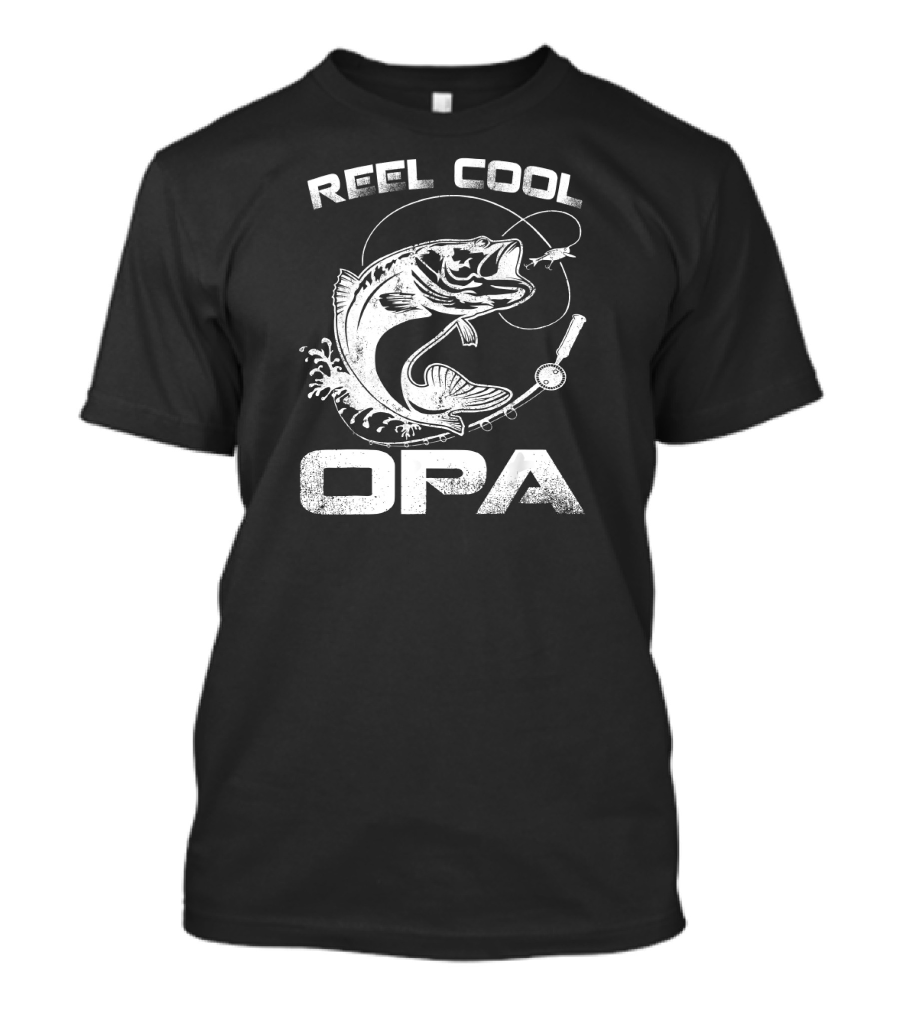 Reel Cool Opa Fishing With Fish And Rod T-Shirt