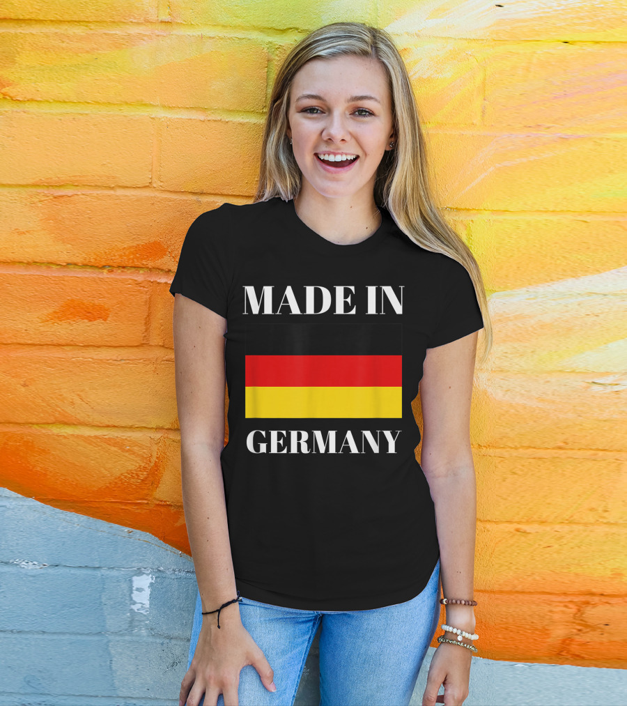 Made In Germany Flag Design Born In Germany Gift German Gift T-Shirt