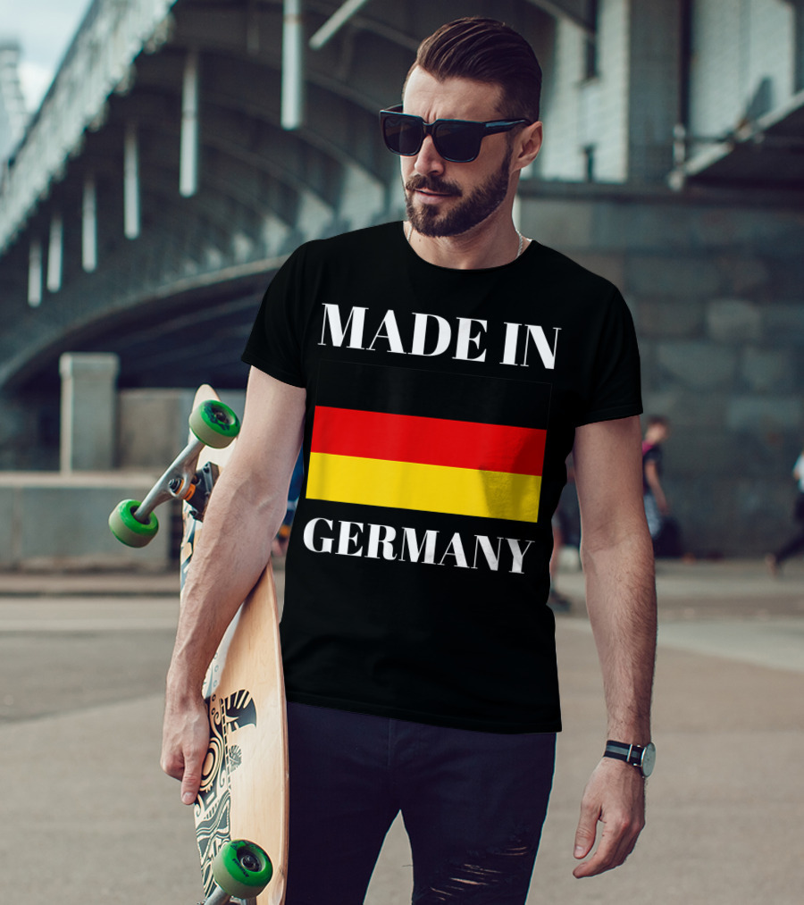 Made In Germany Flag Design Born In Germany Gift German Gift T-Shirt