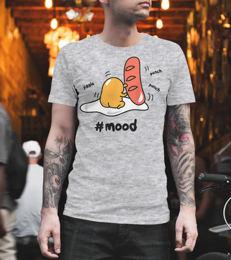 Gudetama Jiggle Punch Punch Hot Dog #Mood T-Shirt