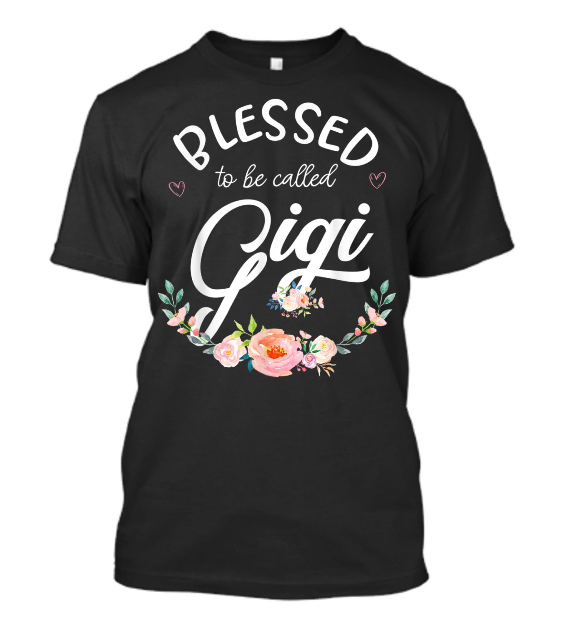 Blessed To Be Called Gigi Floral Grandma T-Shirt