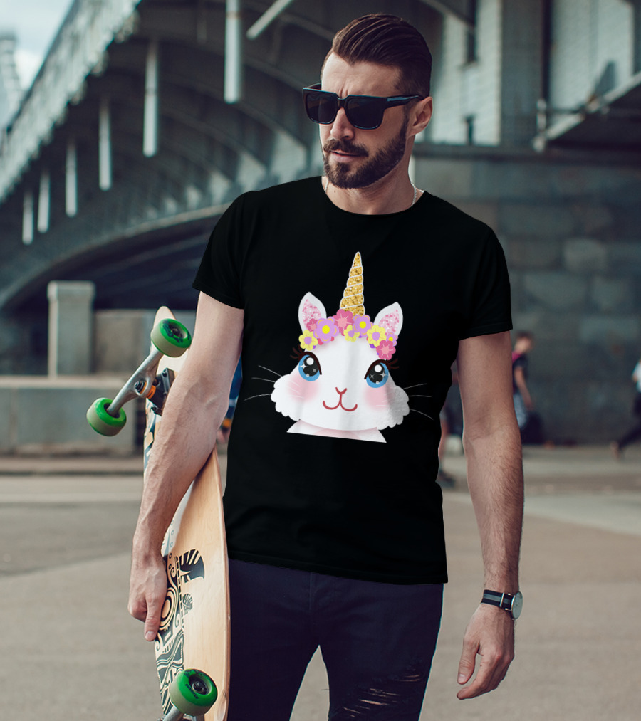 Bunnicorn Cute Bunny Unicorn Flower Crown Easter T-Shirt