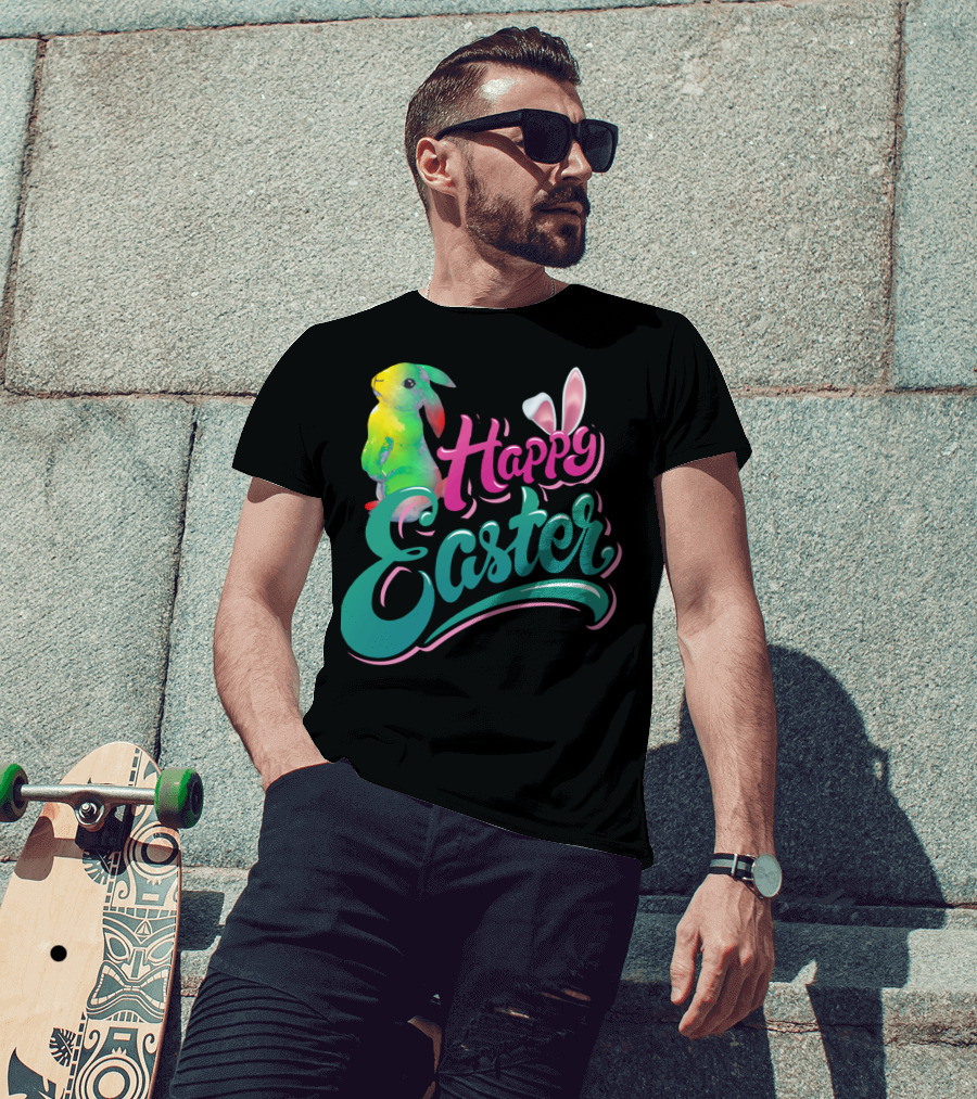 Happy Easter Watercolor Bunny Vibrant T-Shirt