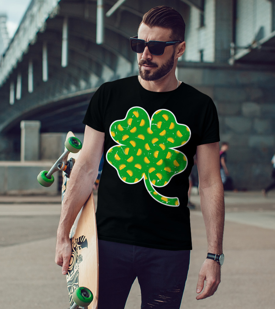 Taco Lover St Patricks Day Clover Saint Paddys Shamrock Tacos T-Shirt