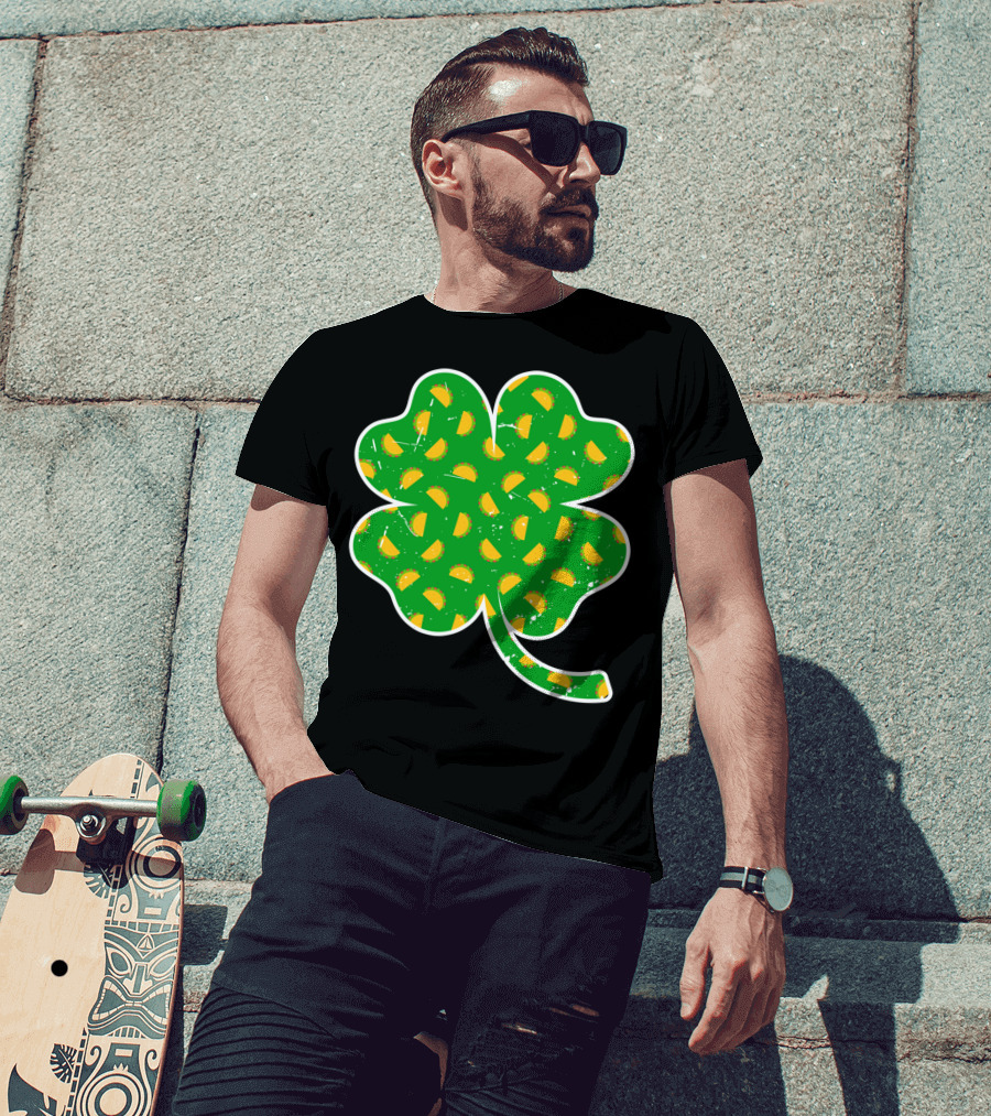 Taco Lover St Patricks Day Clover Saint Paddys Shamrock Tacos T-Shirt