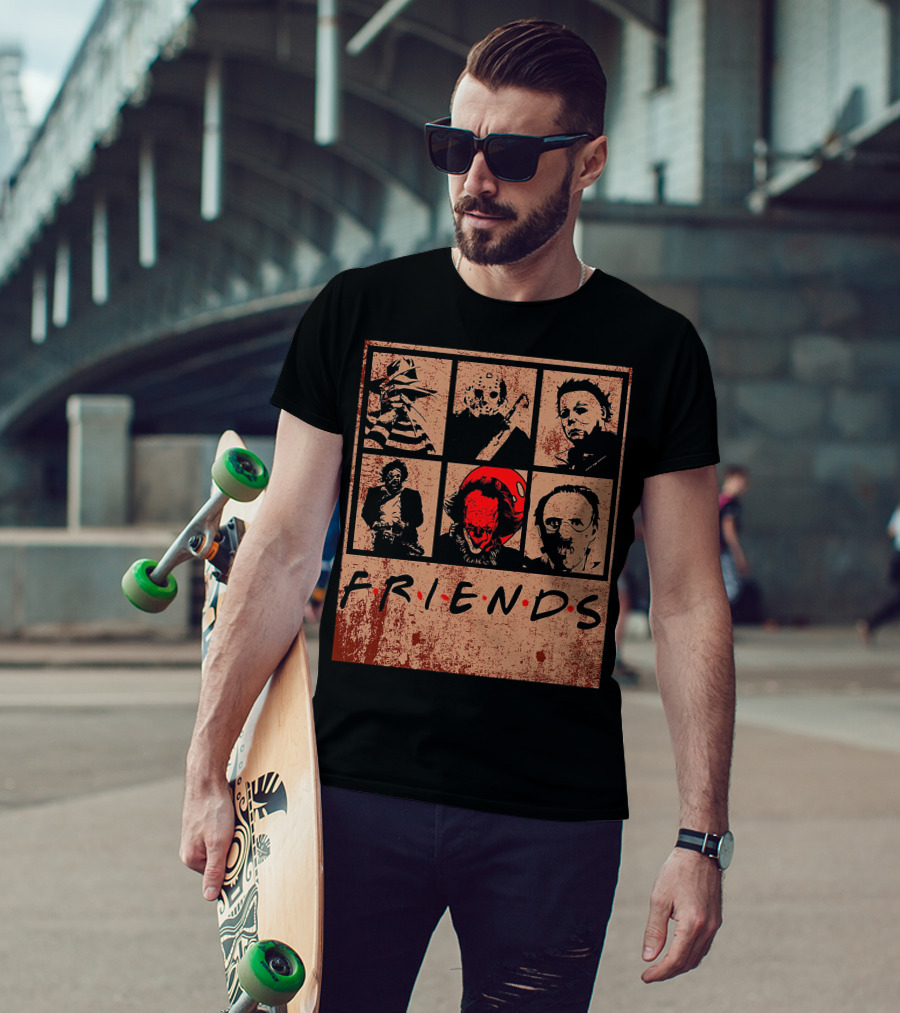 Halloween Nightmare Horror Movies Icons Horror Friends Party T-Shirt
