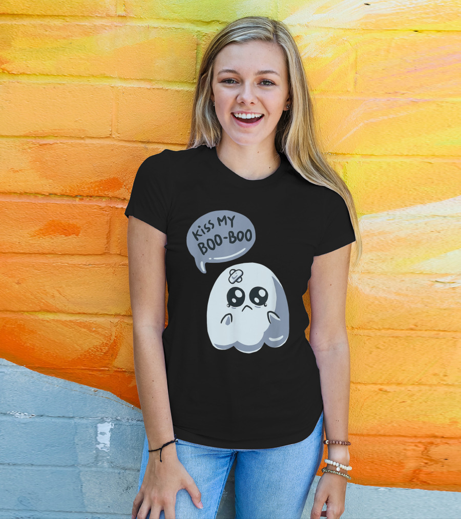 Kiss My Boo-Boo Sad Crying Ghost T-Shirt