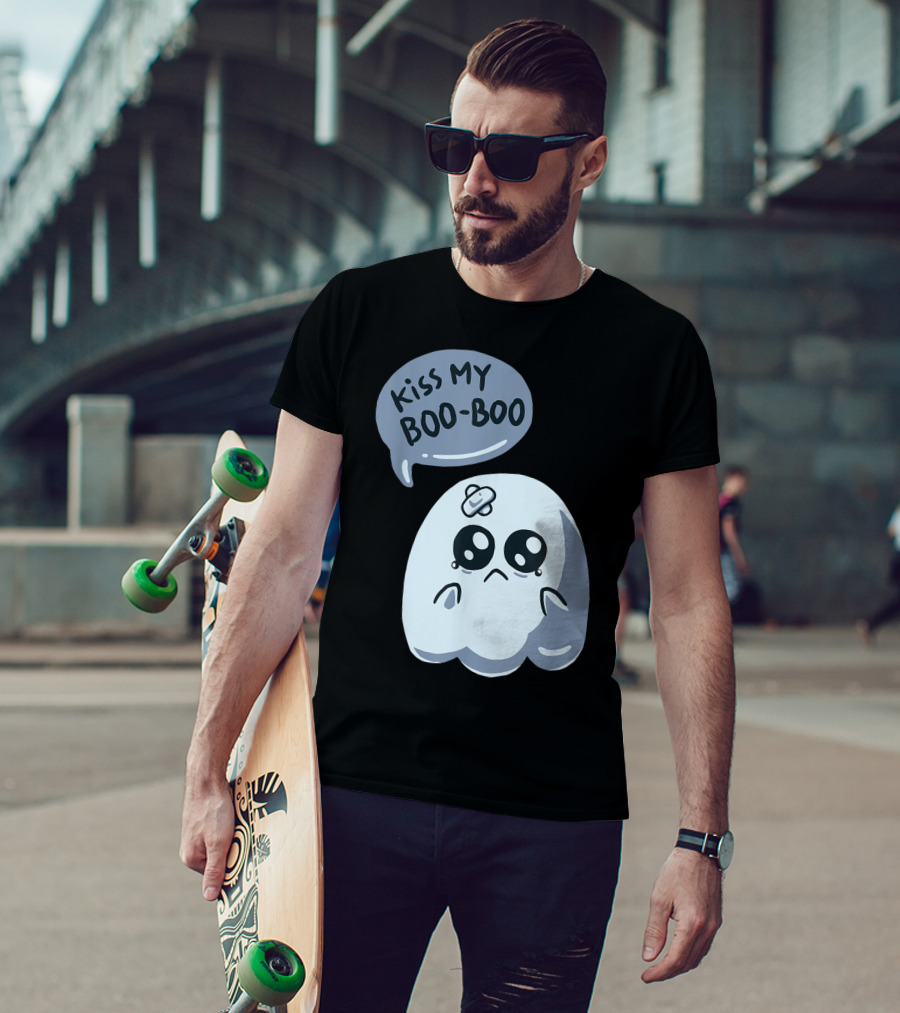Kiss My Boo-Boo Sad Crying Ghost T-Shirt