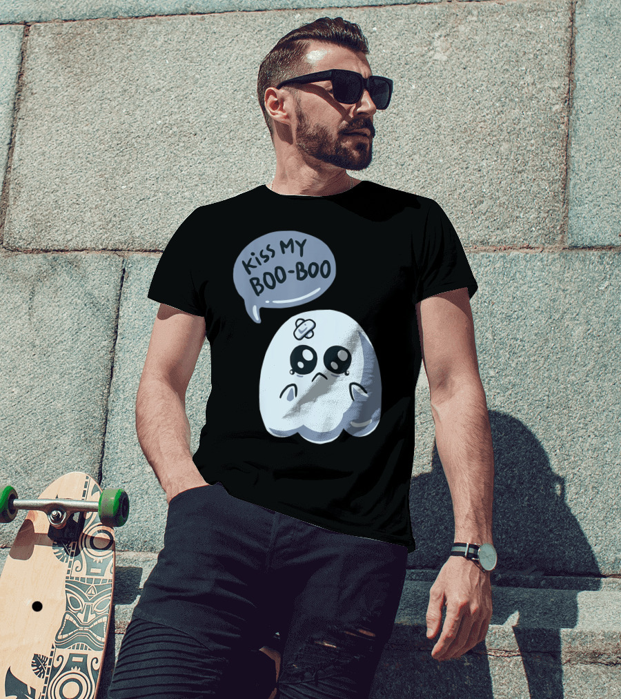 Kiss My Boo-Boo Sad Crying Ghost T-Shirt
