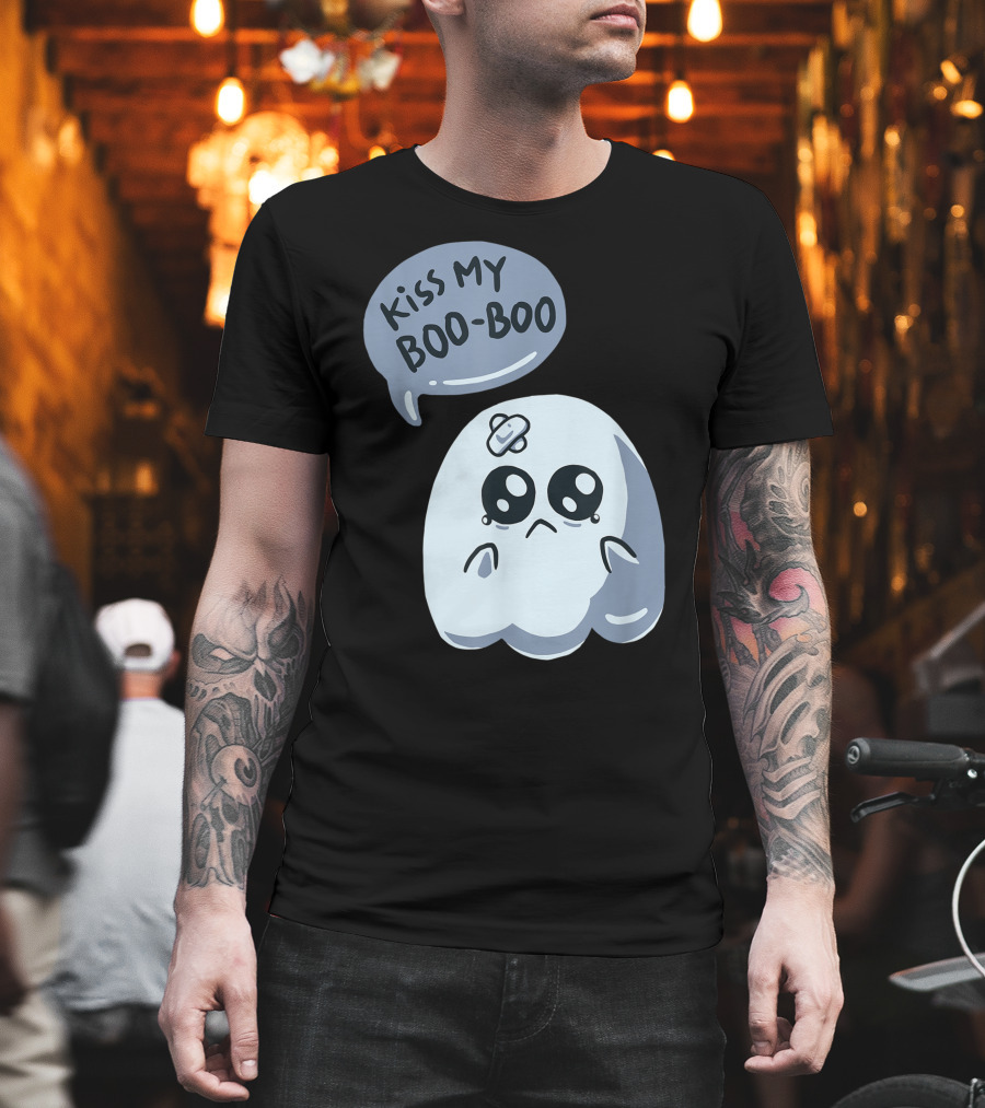 Kiss My Boo-Boo Sad Crying Ghost T-Shirt