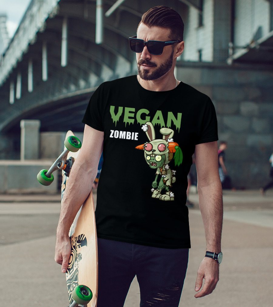 VEGAN ZOMBIE Carrot Bunny Costume Character T-Shirt
