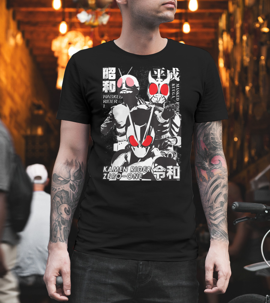 Kamen Rider Zero-One Showa Heisei Reiwa Masked Rider Kuuga T-Shirt