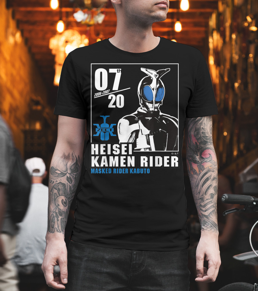 07th Heisei Kamen Rider 20th 2006-2007 Masked Rider Kabuto ZECT T-Shirt