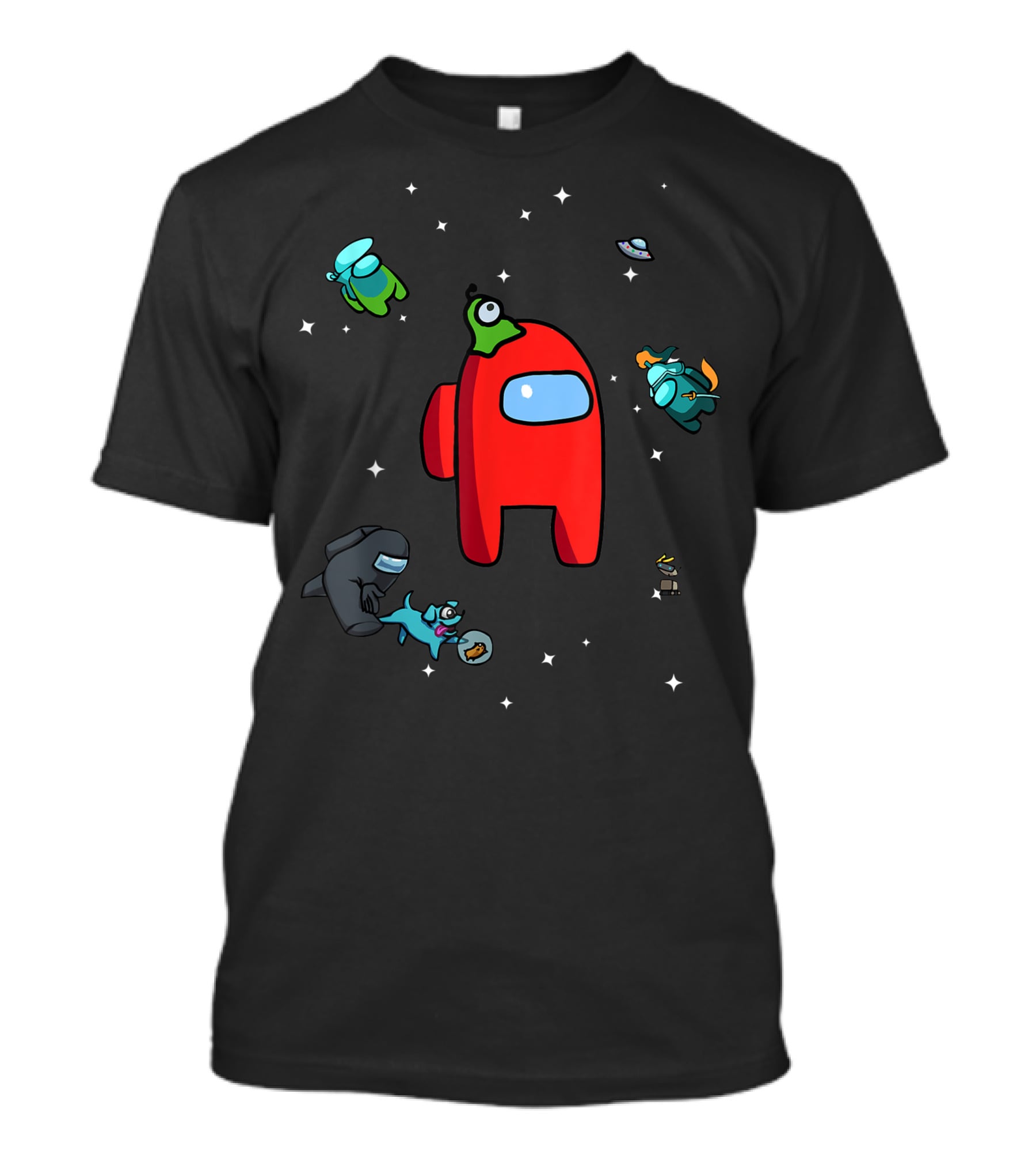 Aliens Among Us Pets Crew Mate Space Adventure T-Shirt