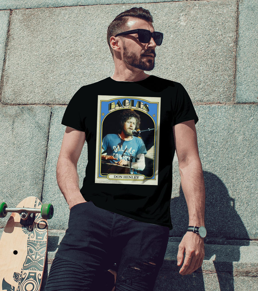 Eagles Don Henley Vintage Dallas Cowboys Card T-Shirt